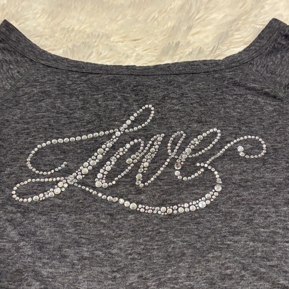 Victoria's Secret Bling Gray Long Sleeve Top Boat Neck Size Medium - Picture 4 of 10